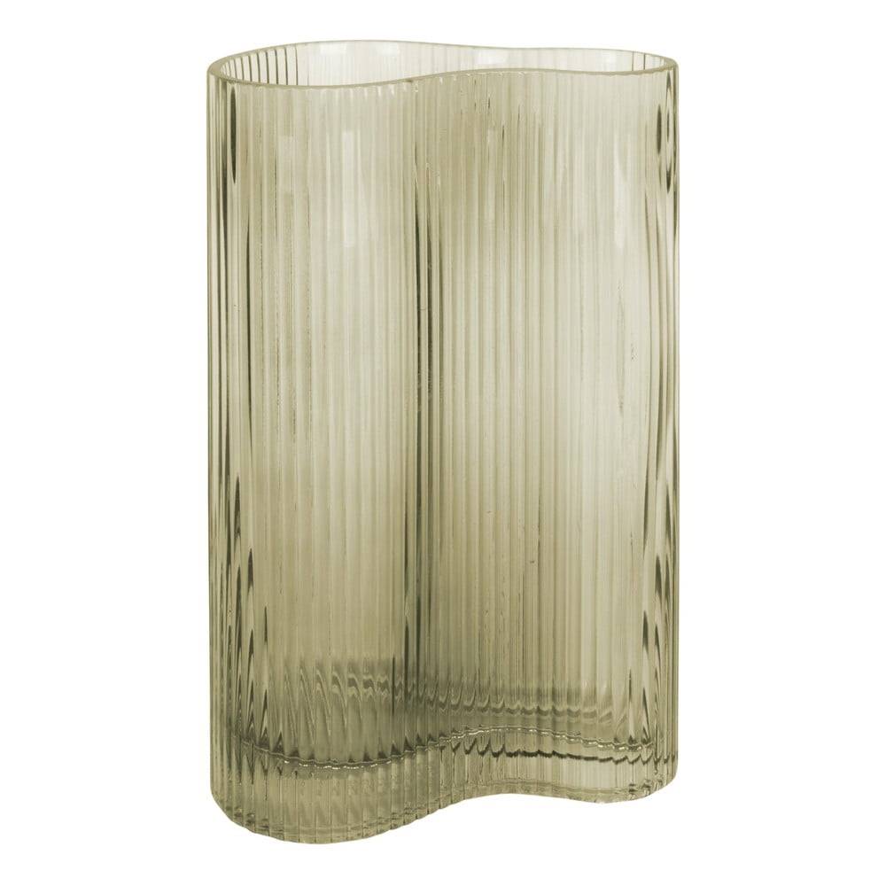 PT LIVING Zelená sklenená váza  Wave, výška 27 cm, značky PT LIVING