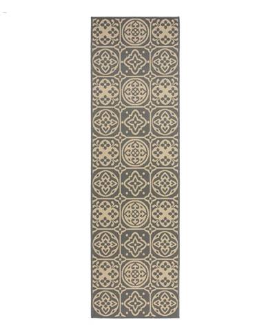 Sivý vonkajší behúň Flair Rugs Tile, 66 x 230 cm