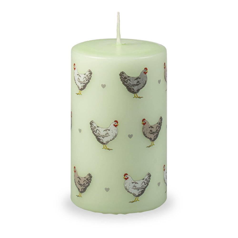 Unipar Zelená veľkonočná sviečka  Cute Hens, doba horenia 40 h, značky Unipar