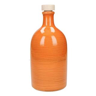 Brandani Oranžová keramická fľaša na olej  Maiolica, 500 ml, značky Brandani