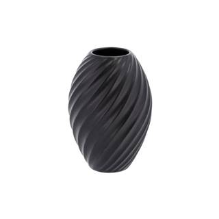 Čierna porcelánová váza Morsø River, výška 16 cm