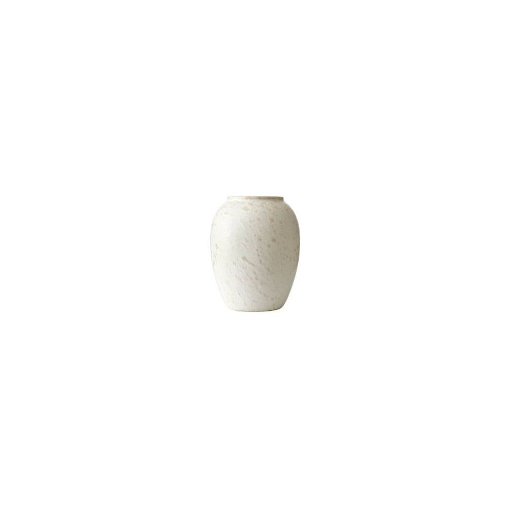Bitz Krémovobiela kameninová váza , výška 12,5 cm, značky Bitz