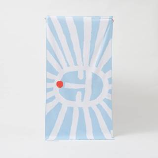 Sunnylife Modrá plážová osuška  Sun Face, 175 x 90 cm, značky Sunnylife