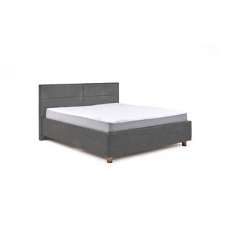 ProSpánek Svetlosivá dvojlôžková posteľ s roštom a úložným priestorom PreSpánok Grace, 160 x 200 cm, značky ProSpánek