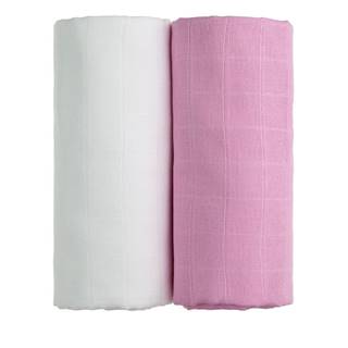 T-TOMI Súprava 2 bavlnených osušiek v bielej a ružovej farbe  Tetra, 90 x 100 cm, značky T-TOMI