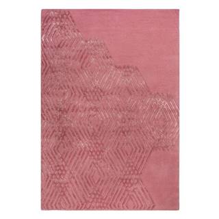 Flair Rugs Ružový vlnený koberec  Diamonds, 160 x 230 cm, značky Flair Rugs