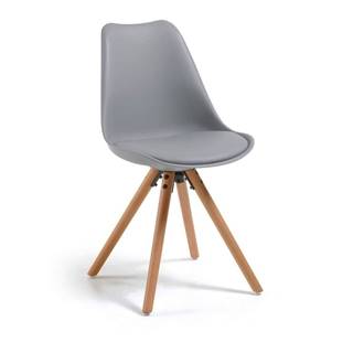 loomi.design Sivá stolička s bukovými nohami Bonami Essentials Lumos, značky loomi.design