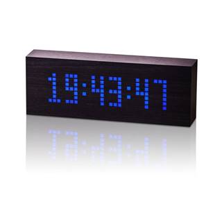 Gingko Čierny budík s modrým LED displejom  Message Click Clock, značky Gingko