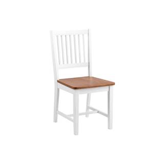Actona Hnedo-biela jedálenská stolička z kaučukového dreva  Brisbane, značky Actona