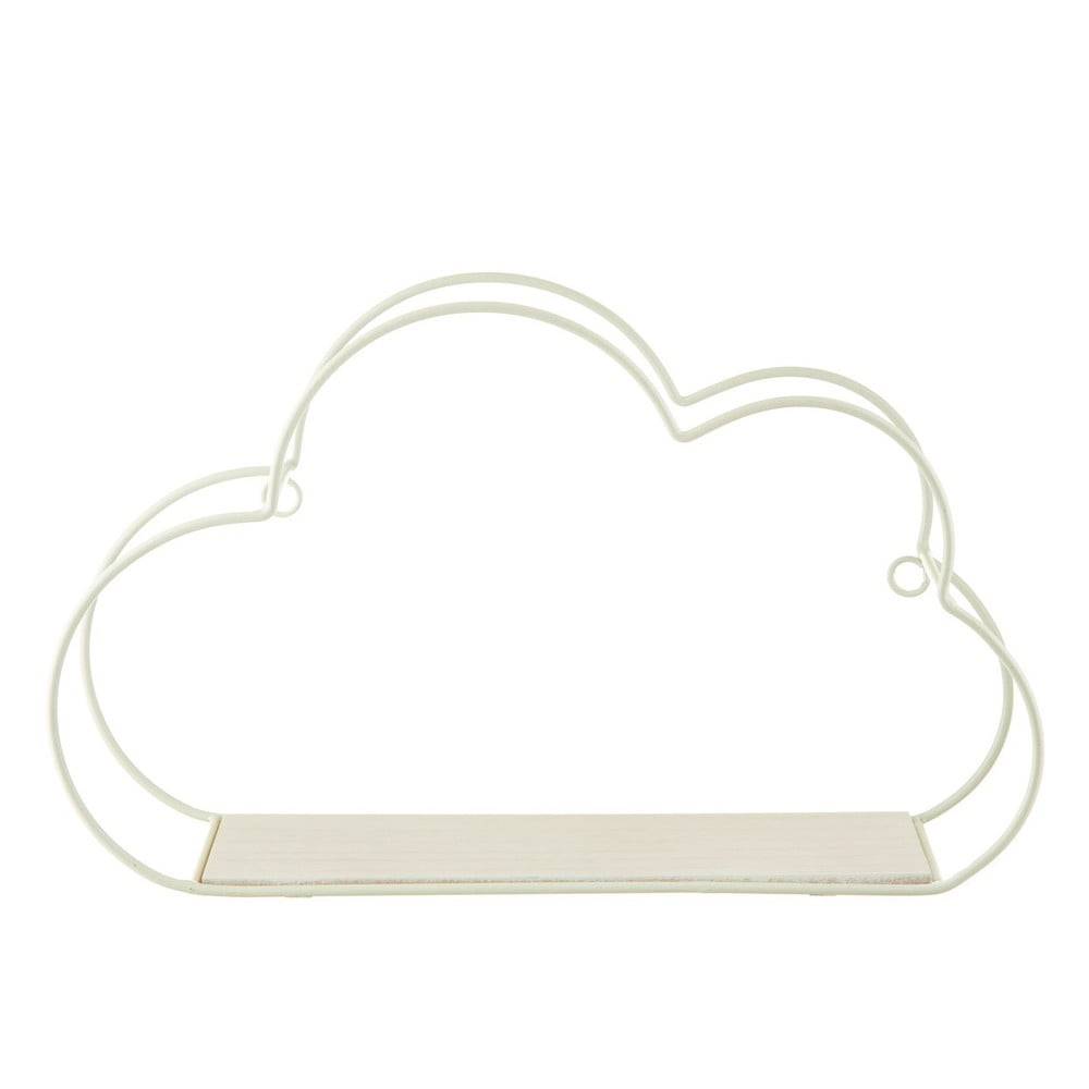 Sass & Belle Biela nástenná polica  Cloud, šírka 35 cm, značky Sass & Belle