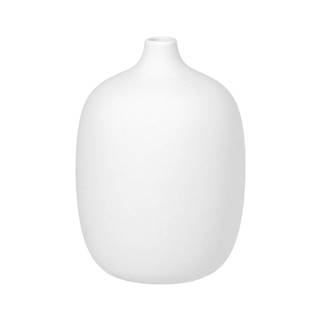 Blomus Biela keramická váza , výška 18,5 cm, značky Blomus