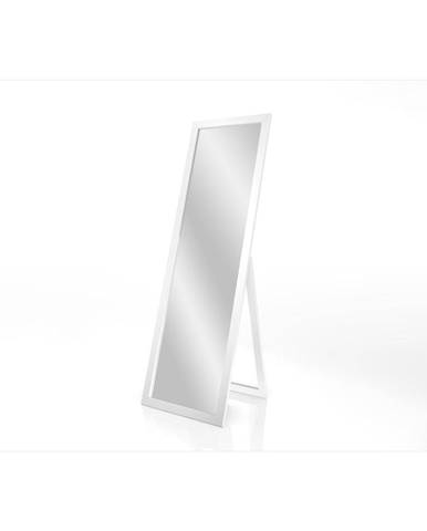 Stojacie zrkadlo v bielom ráme Styler Sicilia, 46 x 146 cm