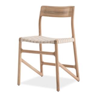 Gazzda Jedálenská stolička z masívneho dubového dreva s bielym sedadlom  Fawn, značky Gazzda