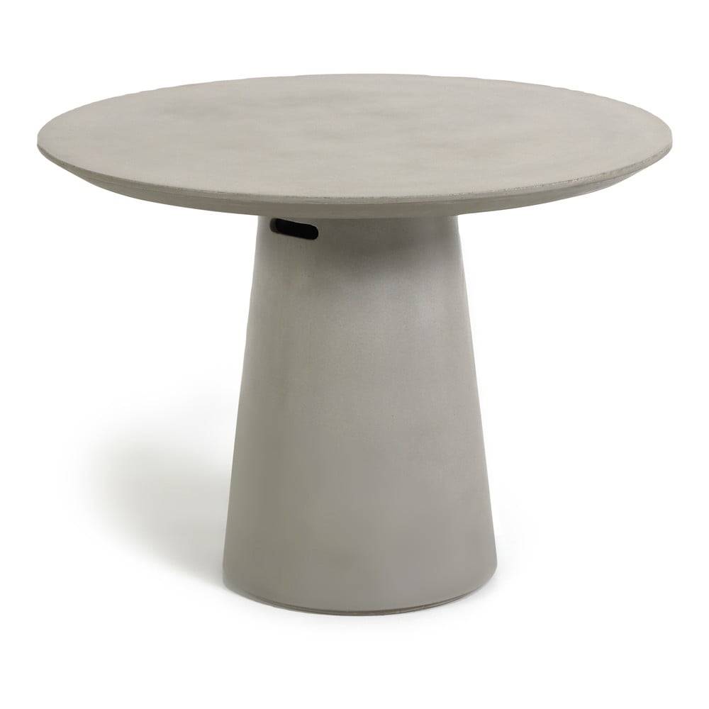 Kave Home Betónový vonkajší jedálenský stôl  Itai, ⌀ 120 cm, značky Kave Home