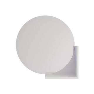 Skandica Nástenné zrkadlo s bielou poličkou  Lucija, ø 60 cm, značky Skandica