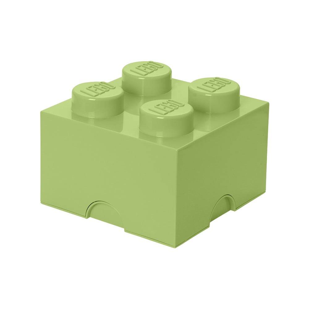 LEGO® Svetlozelený úložný box štvorec , značky LEGO®