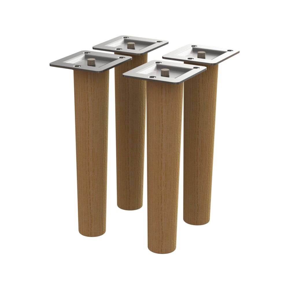 Tenzo Súprava 4 náhradných nožičiek z dubového dreva , značky Tenzo