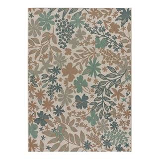 Universal Béžovo-zelený vonkajší koberec  Floral, ø 115 cm, značky Universal