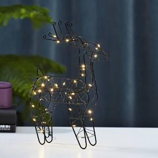 Čierna vianočná svetelná dekorácia Indy - Star Trading