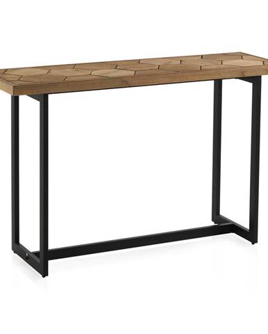 Konzolový stôl s čiernou železnou konštrukciou Geese Honeycomb