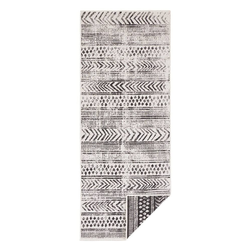 NORTHRUGS Čierno-krémový vonkajší koberec  Biri, 80 x 250 cm, značky NORTHRUGS