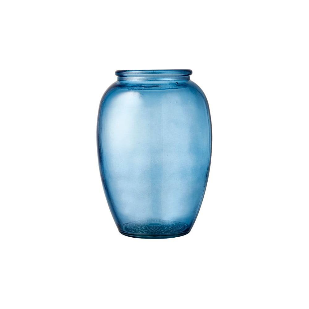 Bitz Modrá sklenená váza  Kusintha, ø 14 cm, značky Bitz