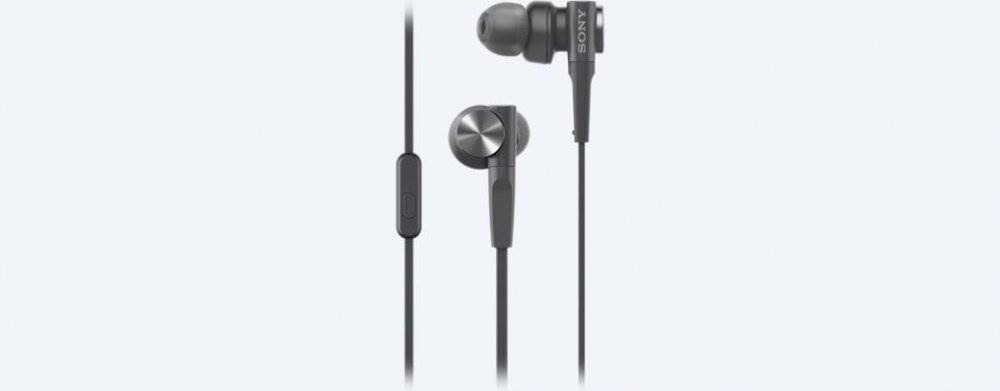 Sony  MDR-XB55AP, sluchátka do uší Extra Bass s ovladačem na kabelu, černá, značky Sony