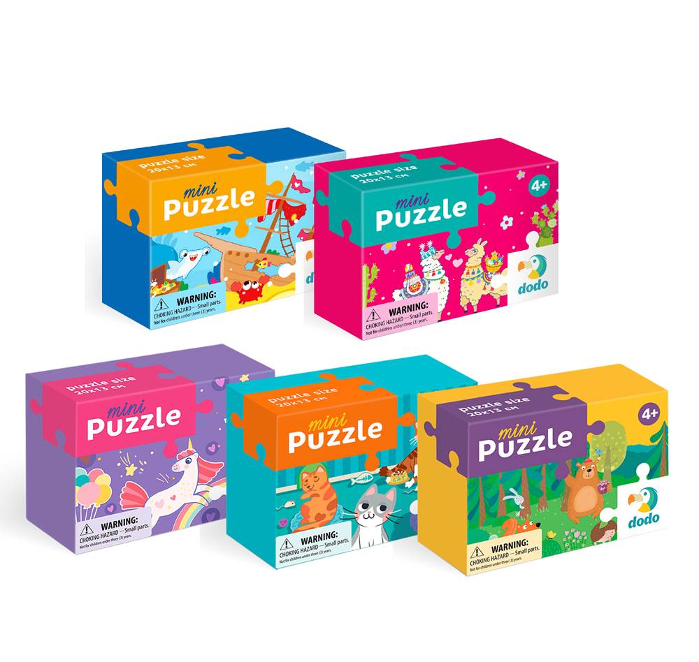 DODO  Puzzle mini, sada 5 kusov 35 dielikových puzzlí, značky DODO