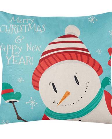 4Home Vianočná obliečka na vankúšik Happy Snowman, 45 x 45 cm