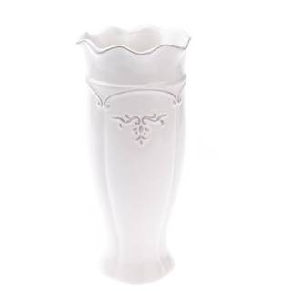 Concept Keramická váza Vallada biela, 11,5 x 25 x 11,5 cm, značky Concept