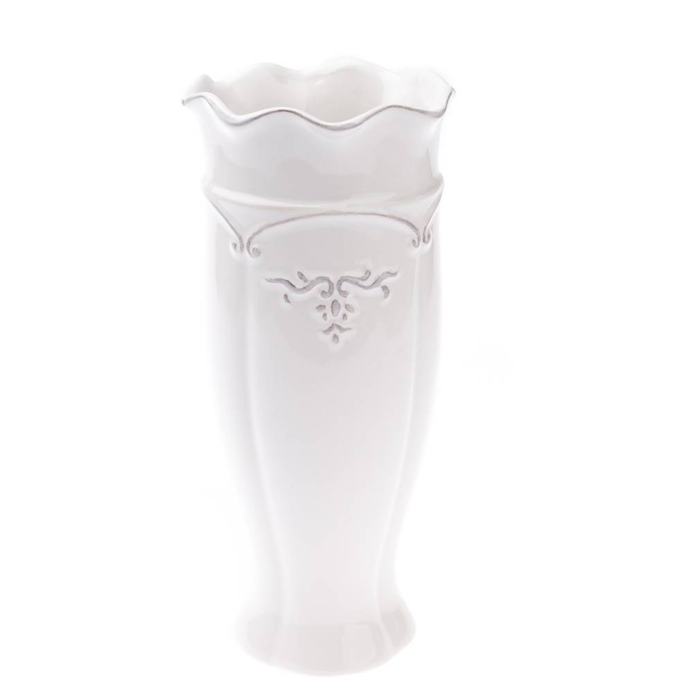 Concept Keramická váza Vallada biela, 11,5 x 25 x 11,5 cm, značky Concept