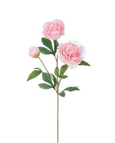 Umelá pivonka, 67 cm, sv. ružová