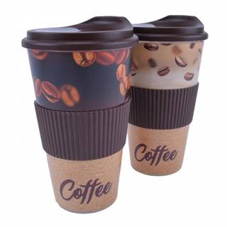 Kinekus Pohár na kávu, plastový, s náustkom, 400 ml, Coffee, značky Kinekus