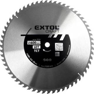 EXTOL CRAFT Kotúč pílový s SK plátkami, 600x3,0x30mm, 60z 19128, značky EXTOL CRAFT