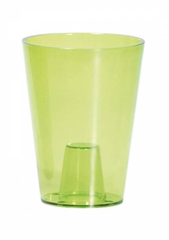 Kinekus Kvetináč plastový, transparentný, priemer 13 cm, COUBI ORCHID, zelený, značky Kinekus