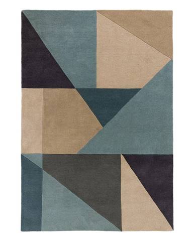 Modro-béžový vlnený koberec 150x80 cm Arlo Harper - Flair Rugs