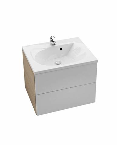 Kúpeľňová skrinka pod umývadlo Ravak Rosa 76x49 cm cappuccino/biela