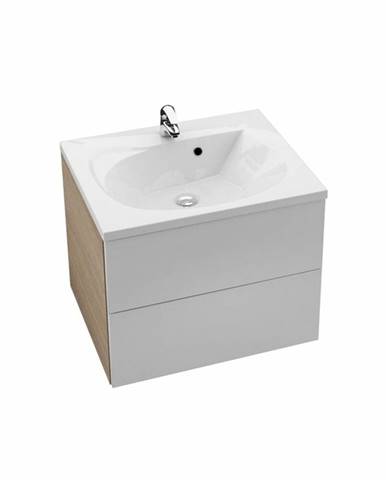 Kúpeľňová skrinka pod umývadlo Ravak Rosa 60x49 cm cappuccino/biela