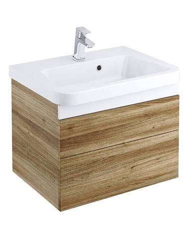 Kúpeľňová skrinka pod umývadlo Ravak 10° 65x45x45 cm tmavý orech lesk