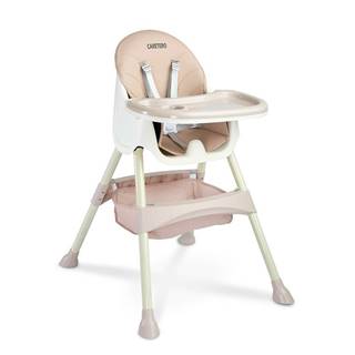 AmeliaHome Caretero Jedálenská stolička 2v1 Bill pink, 63 x 75 x 92 cm, značky AmeliaHome