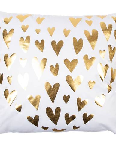 JAHU Vankúšik Gold De Lux Srdce biela, 43 x 43 cm