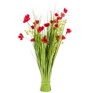 MEDIASHOP Väzba umelých lúčnych kvetín 80 cm, červená, značky MEDIASHOP