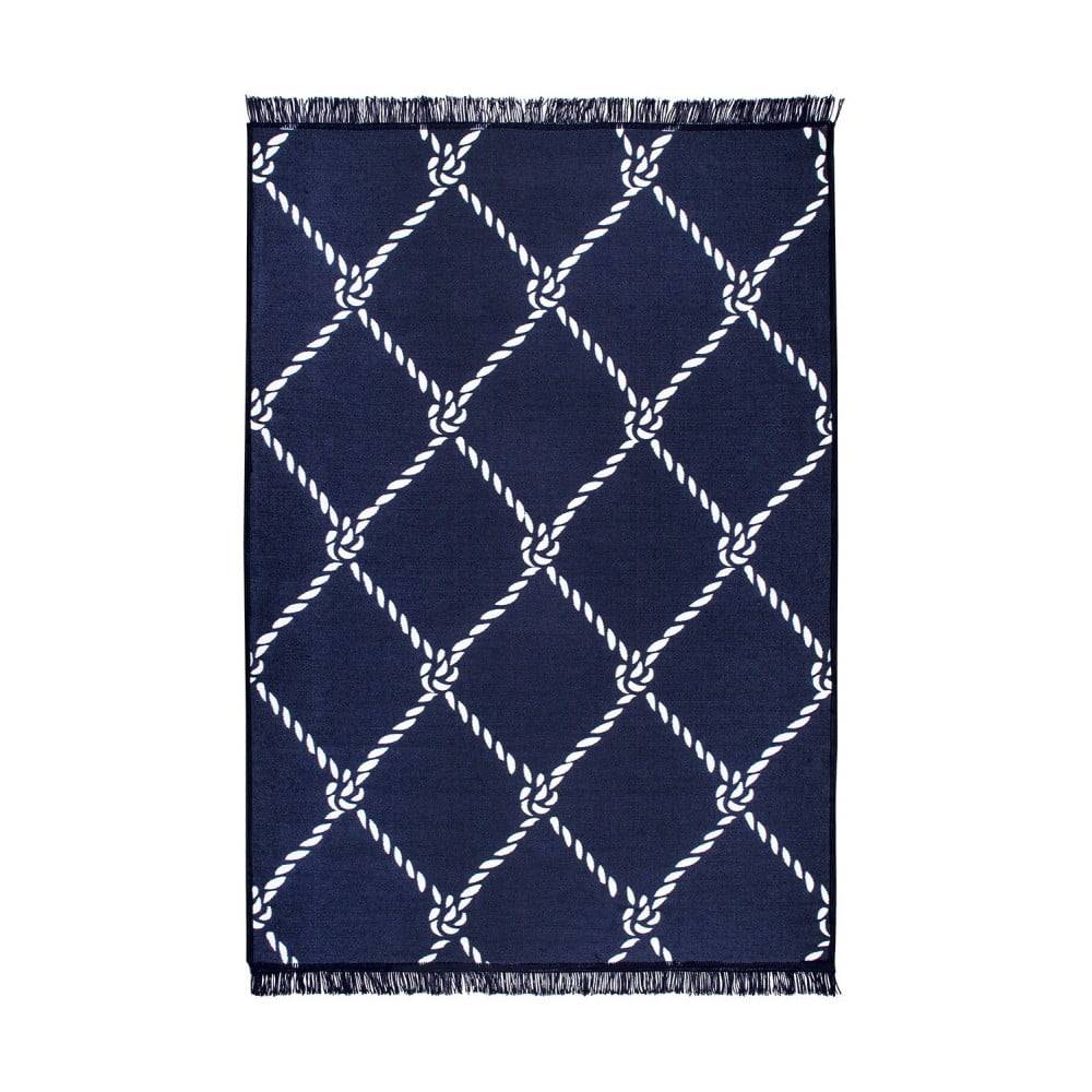 Cihan Bilisim Tekstil Modro-biely obojstranný koberec Rope, 120 × 180 cm, značky Cihan Bilisim Tekstil