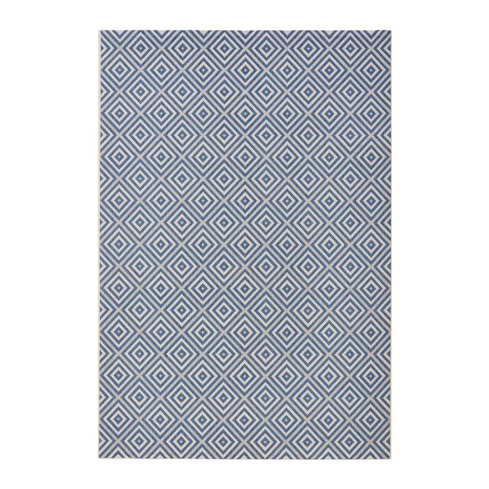 NORTHRUGS Modrý vonkajší koberec  Karo, 140 x 200 cm, značky NORTHRUGS