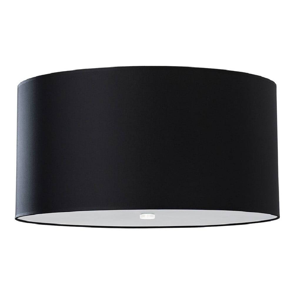 Nice Lamps Čierne stropné svietidlo so skleneným tienidlom ø 50 cm Volta - , značky Nice Lamps