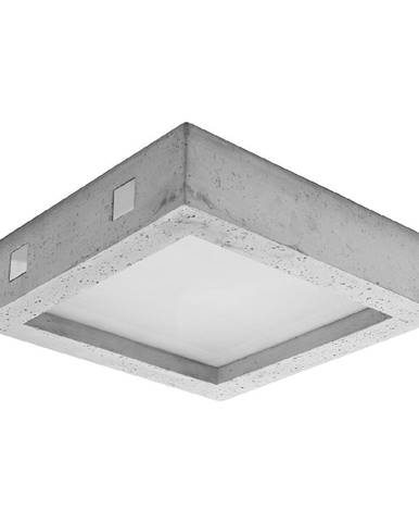 Sivé LED stropné svietidlo so skleneným tienidlom 33x33 cm Lucia - Nice Lamps