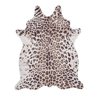 Hnedý/béžový koberec 195x155 cm Faux Leopard - Think Rugs