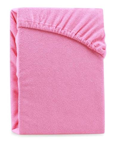 Ružová elastická plachta na dvojlôžko AmeliaHome Ruby Siesta, 220-240 x 220 cm