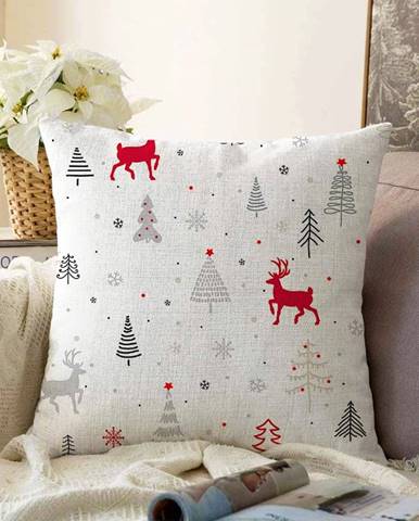 Vianočná žinylková obliečka na vankúš Minimalist Cushion Covers Nordic Christmas, 55 x 55 cm