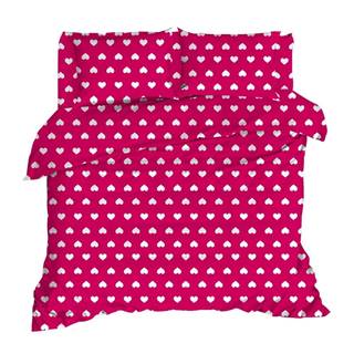 Ružové predĺžené bavlnené obliečky na dvojlôžko s plachtou a prikrývkou 240x260 cm Chole – Mijolnir